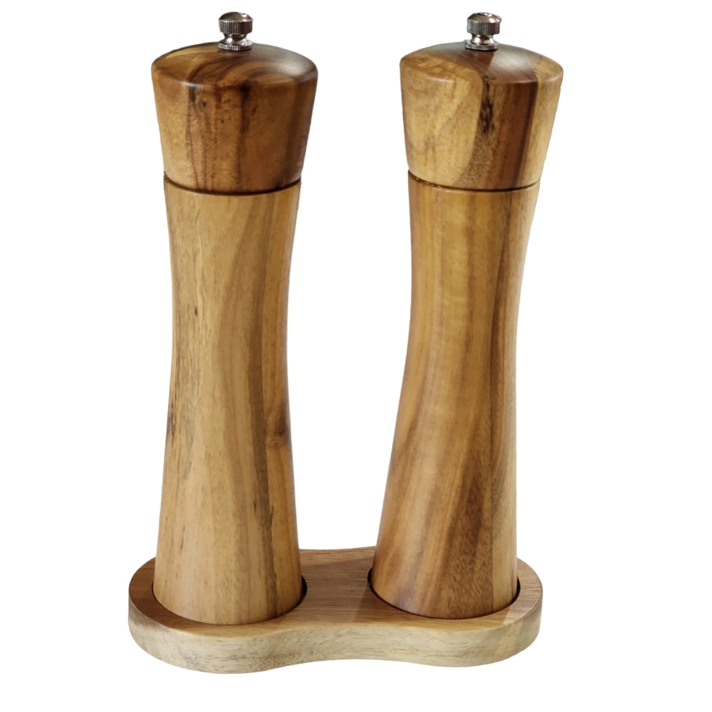Wooden Salt and Pepper Grinder Set - Picture 7 of 12